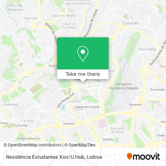 Residência Estudantes Xior / U.Hub map