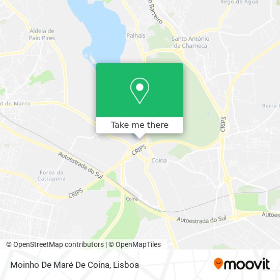 Moinho De Maré De Coina map