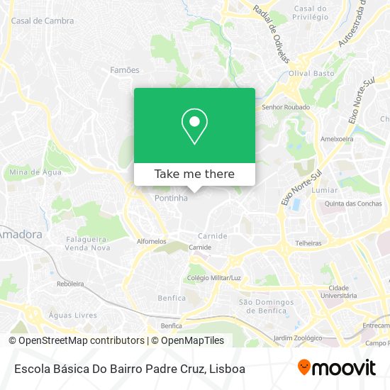 Escola Básica Do Bairro Padre Cruz mapa