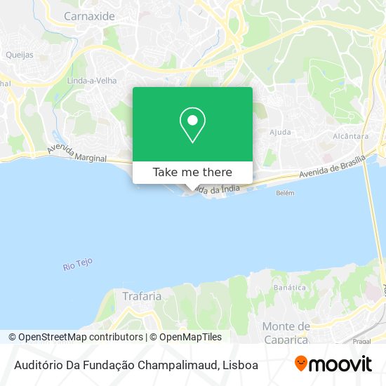 Auditório Da Fundação Champalimaud mapa