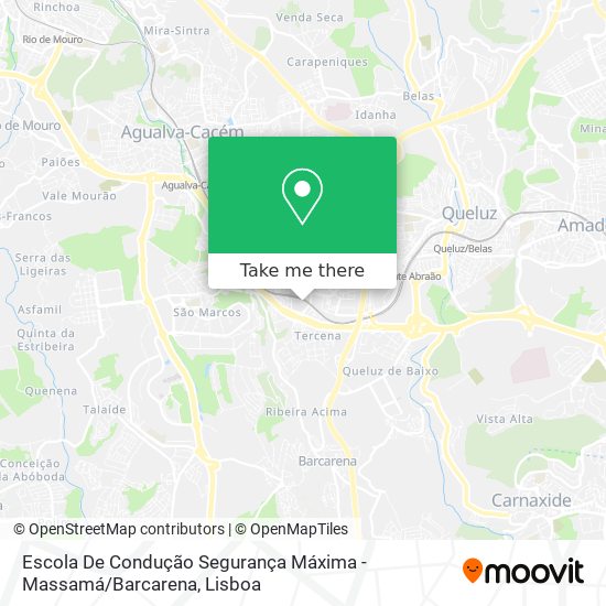 Escola De Condução Segurança Máxima - Massamá / Barcarena mapa