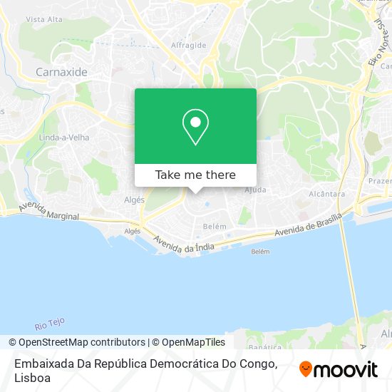 Embaixada Da República Democrática Do Congo mapa