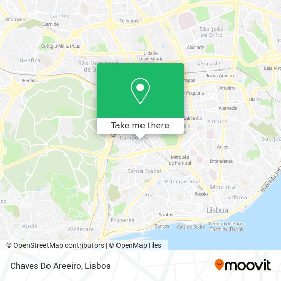 Chaves Do Areeiro map