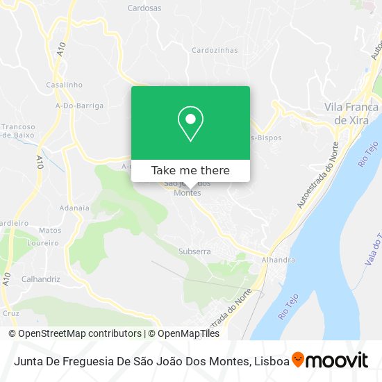 Junta De Freguesia De São João Dos Montes mapa