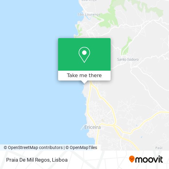 Praia De Mil Regos mapa