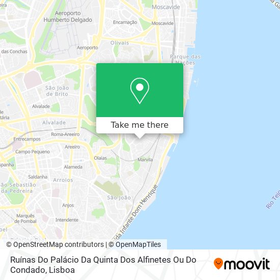 Ruínas Do Palácio Da Quinta Dos Alfinetes Ou Do Condado map