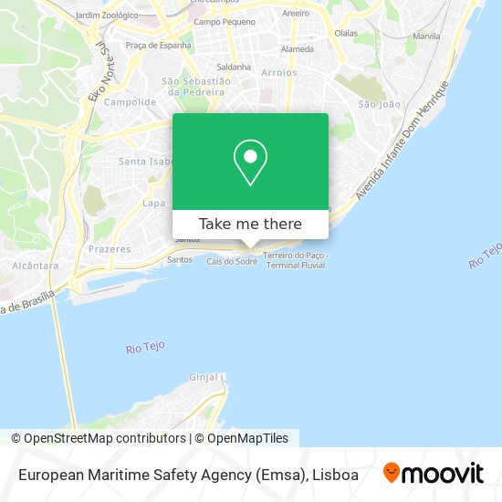 European Maritime Safety Agency (Emsa) map