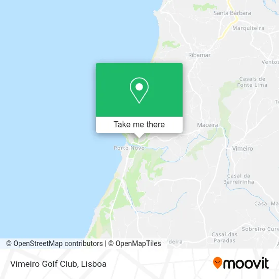 Vimeiro Golf Club map