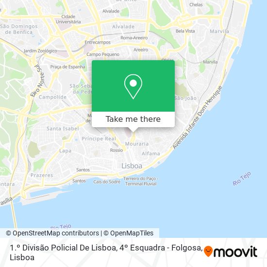 1.º Divisão Policial De Lisboa, 4º Esquadra - Folgosa mapa