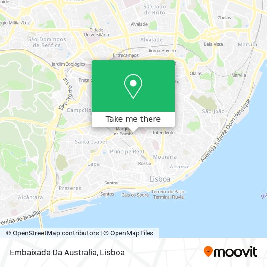 Embaixada Da Austrália map