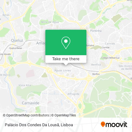 Palácio Dos Condes Da Lousã mapa