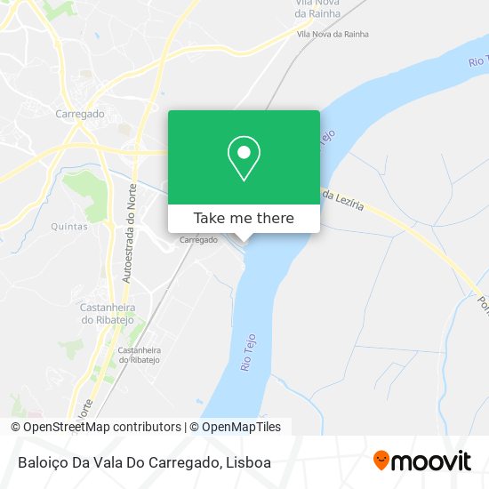 Baloiço Da Vala Do Carregado mapa