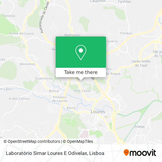 Laboratório Simar Loures E Odivelas map