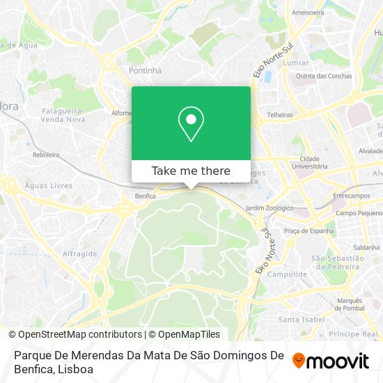 Parque De Merendas Da Mata De São Domingos De Benfica map