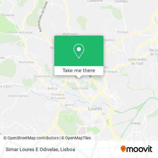 Simar Loures E Odivelas map