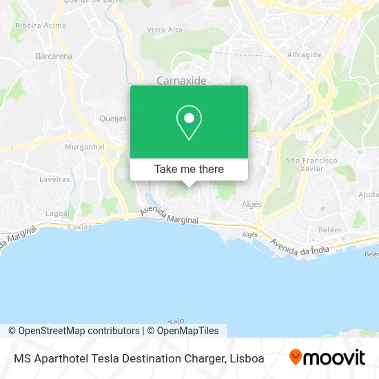 MS Aparthotel Tesla Destination Charger map