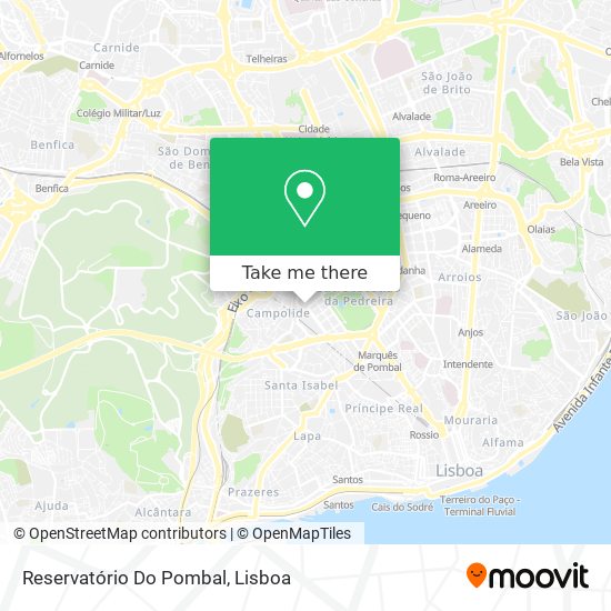 Reservatório Do Pombal mapa