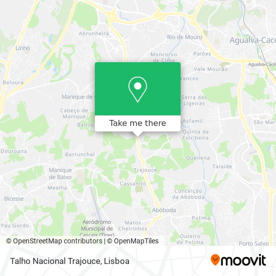 Talho Nacional Trajouce map