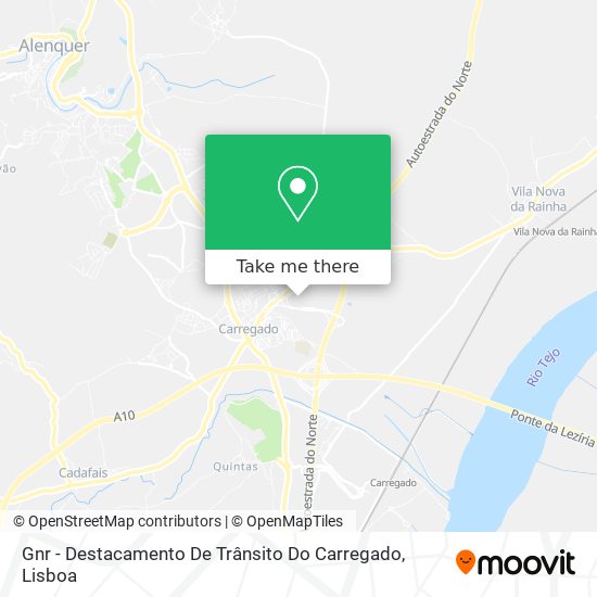 Gnr - Destacamento De Trânsito Do Carregado map