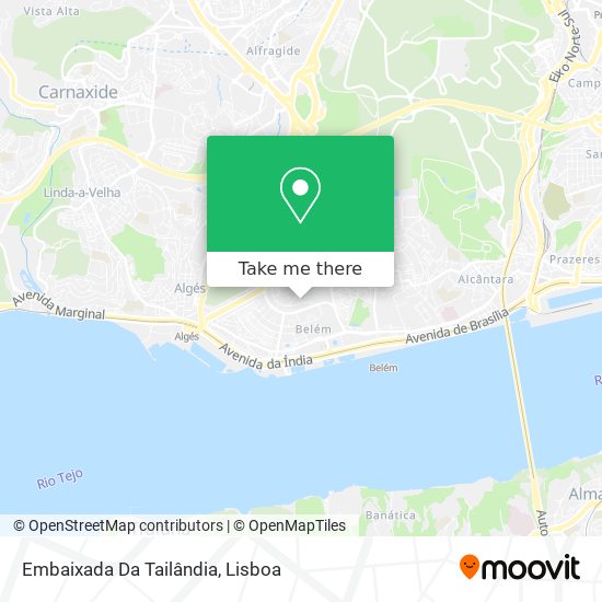 Embaixada Da Tailândia mapa