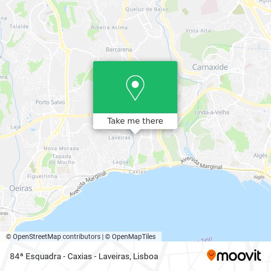 84ª Esquadra - Caxias - Laveiras mapa