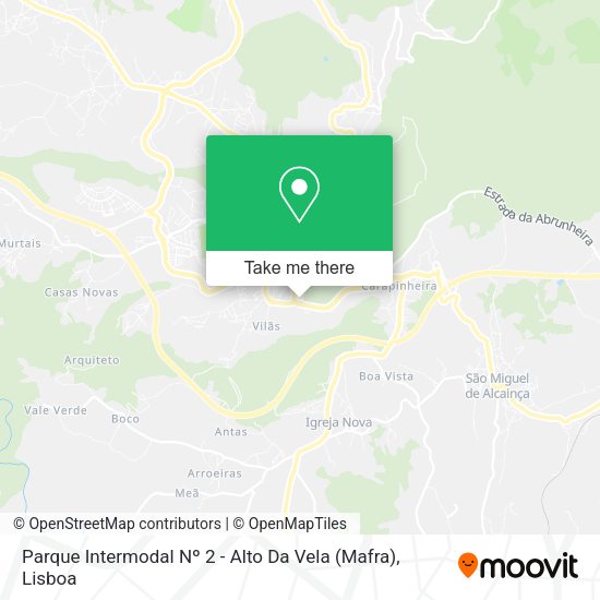 Parque Intermodal Nº 2 - Alto Da Vela (Mafra) map
