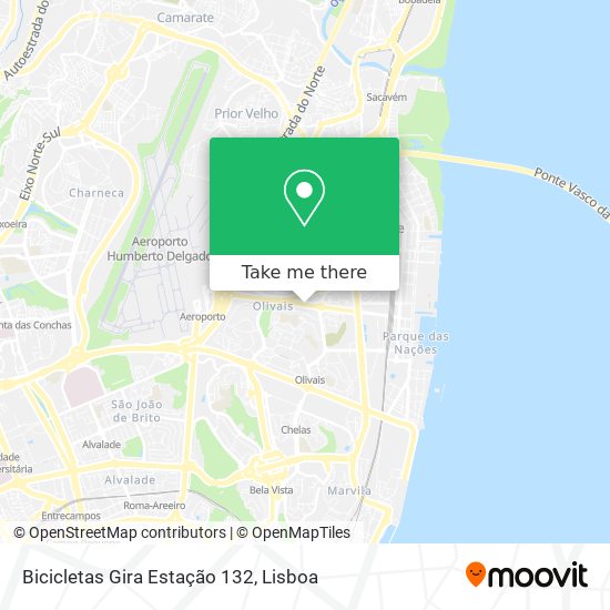 Bicicletas Gira Estação 132 map