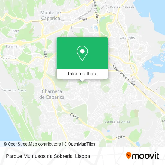 Parque Multiusos da Sobreda map