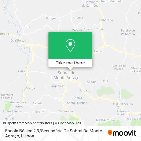 Escola Básica 2,3 / Secundária De Sobral De Monte Agraço map