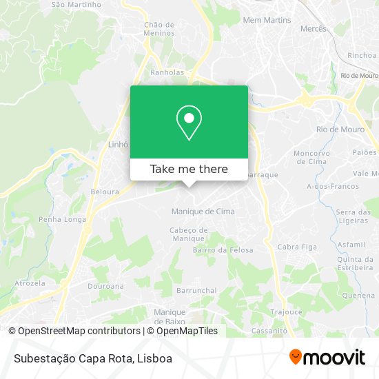 Subestação Capa Rota mapa