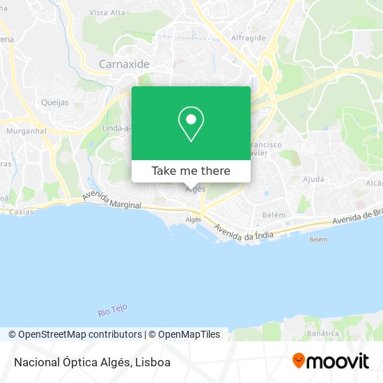 Nacional Óptica Algés map
