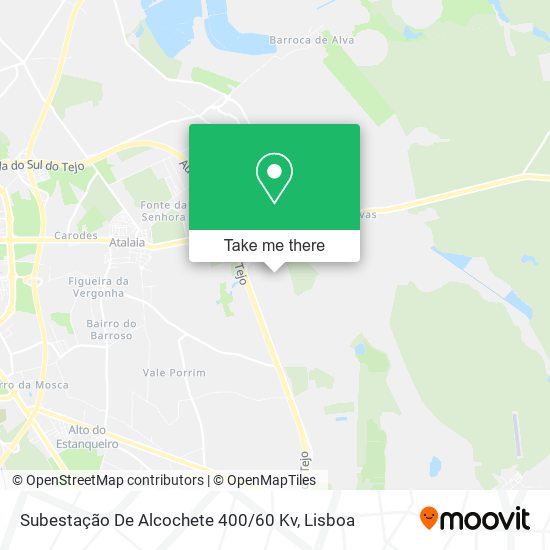 Subestação De Alcochete 400 / 60 Kv map