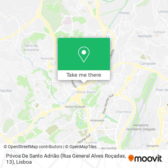 Póvoa De Santo Adrião (Rua General Alves Roçadas, 13) mapa