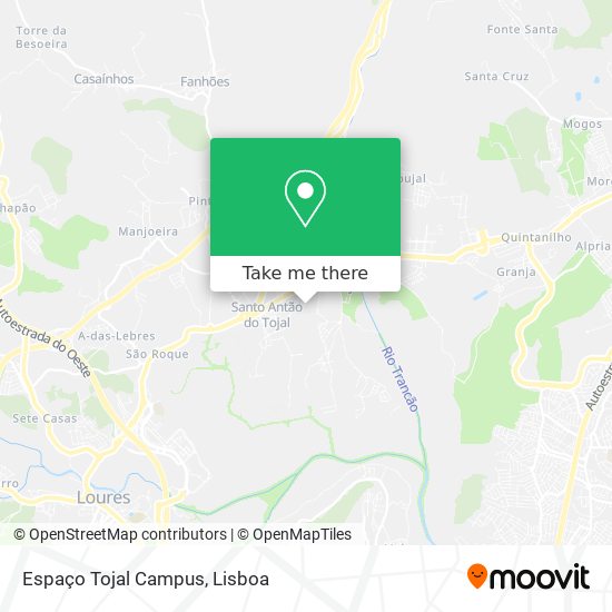 Espaço Tojal Campus mapa
