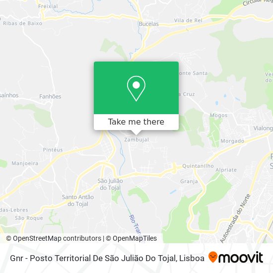 Gnr - Posto Territorial De São Julião Do Tojal map