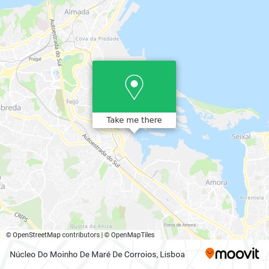 Núcleo Do Moinho De Maré De Corroios map