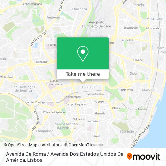 Avenida De Roma / Avenida Dos Estados Unidos Da América map