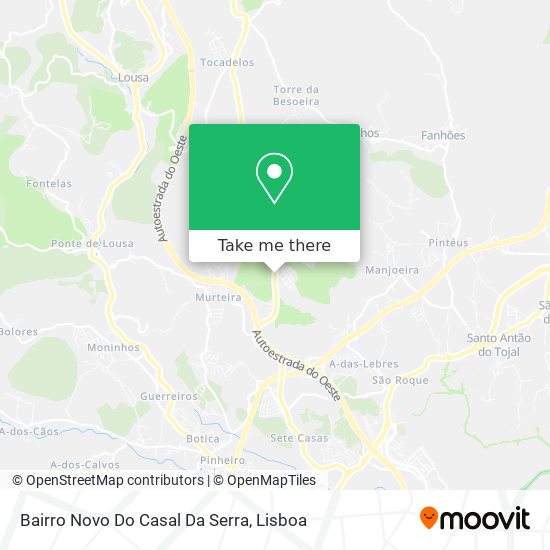 Bairro Novo Do Casal Da Serra mapa