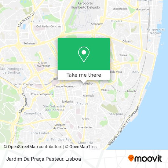 Jardim Da Praça Pasteur mapa