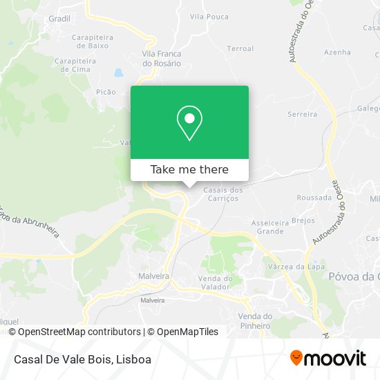 Casal De Vale Bois mapa