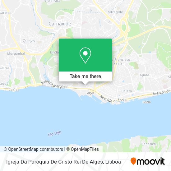 Igreja Da Paróquia De Cristo Rei De Algés mapa
