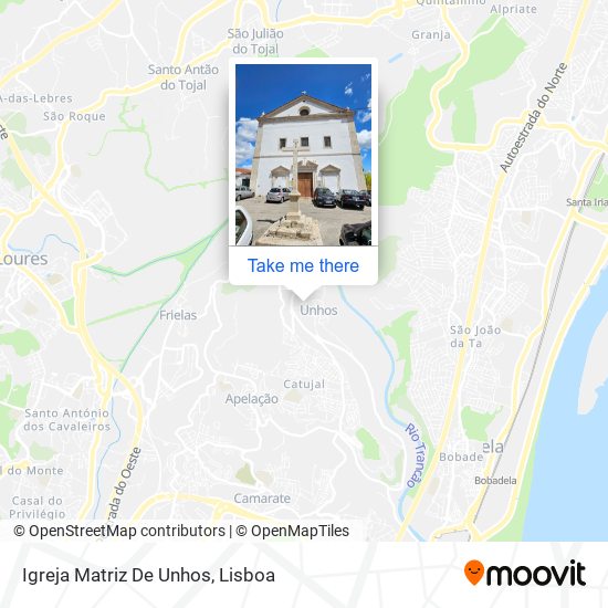 Igreja Matriz De Unhos map