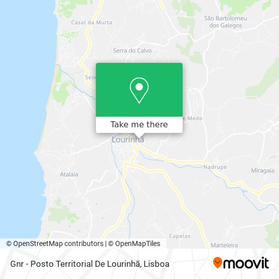 Gnr - Posto Territorial De Lourinhã mapa