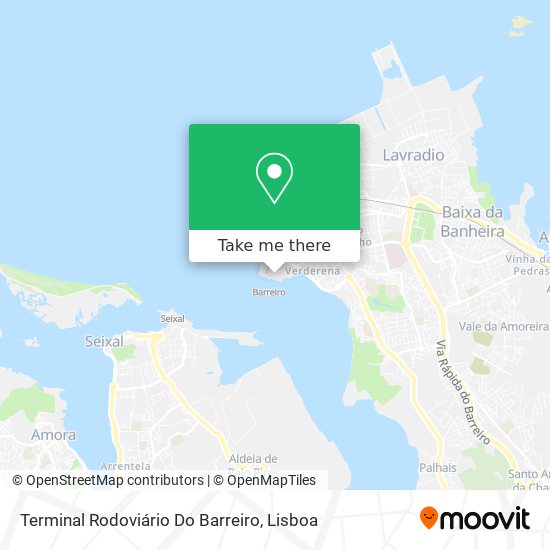 Terminal Rodoviário Do Barreiro mapa