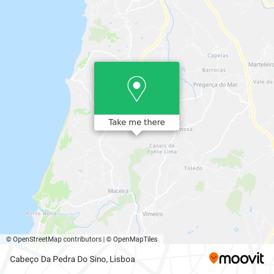 Cabeço Da Pedra Do Sino map