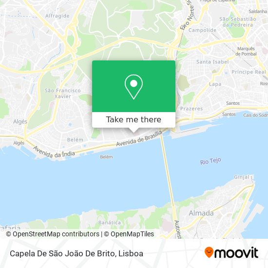 Capela De São João De Brito mapa