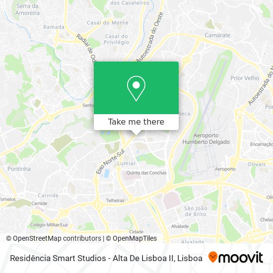 Residência Smart Studios - Alta De Lisboa II map