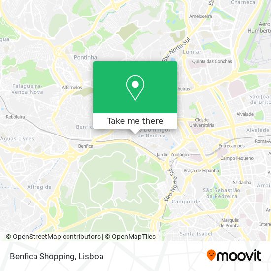 Benfica Shopping map