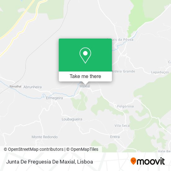 Junta De Freguesia De Maxial map