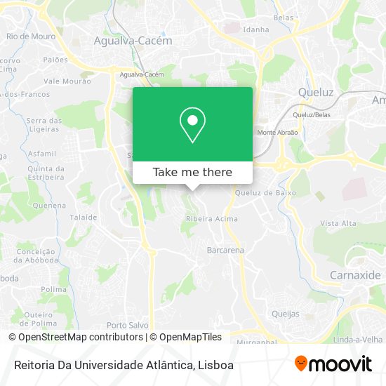 Reitoria Da Universidade Atlântica mapa